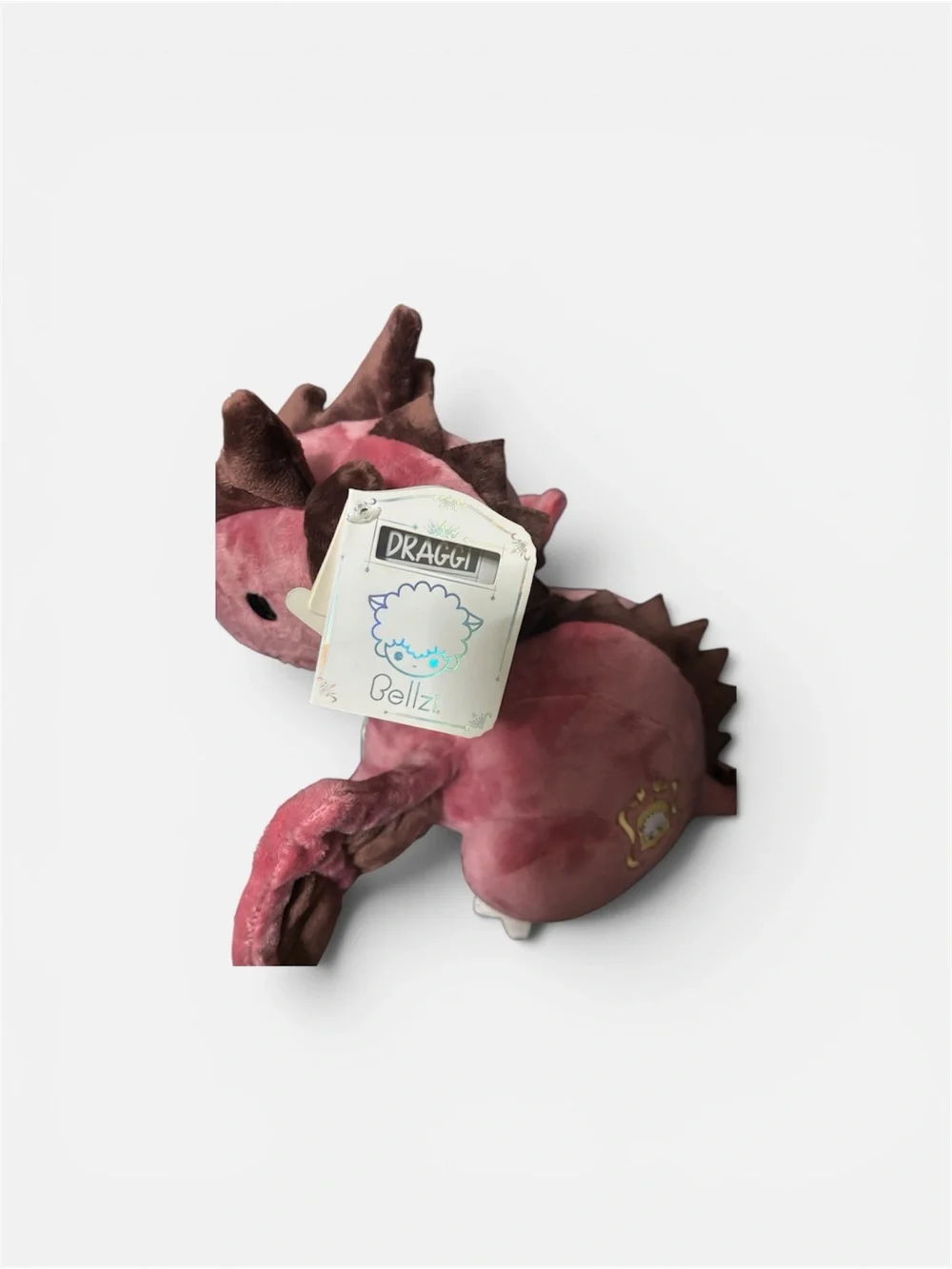 Plush Pink Dragon Stuffed Animal with Brown Wings - Cozy Cuddle Toy